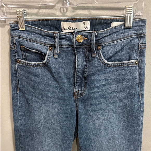 Sam Edelman Classic Straight Leg Jeans in Blue - Picture 2 of 7